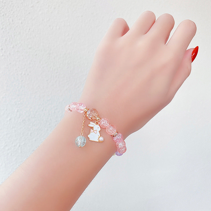 Hand Beading Glass Cute Princess Cartoon Bracelets