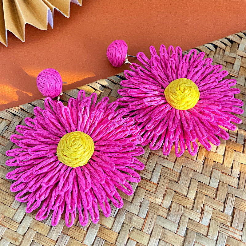 Rope Flower Summer Personalized Small Fresh Fashion Earrings