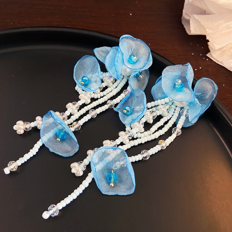 Fashion Zirconia Micro Inlaid Zircon Long Earrings