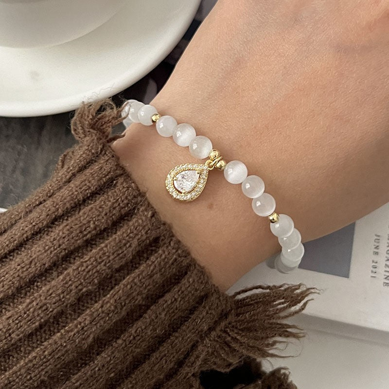 Twin Pearl Light Luxury Minority Exquisite Elastic Bracelets