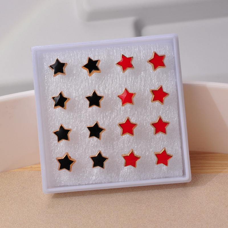 Resin Boxed Suit Accessories Stall High Earrings