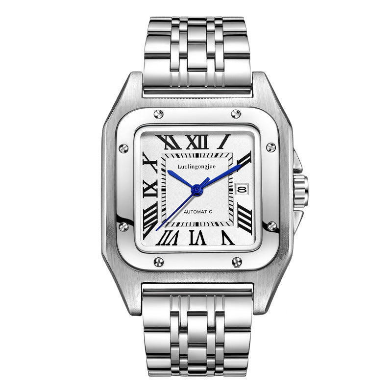 Men's Striped Automatic Watch Atmospheric Large Dial Mechanical Watches