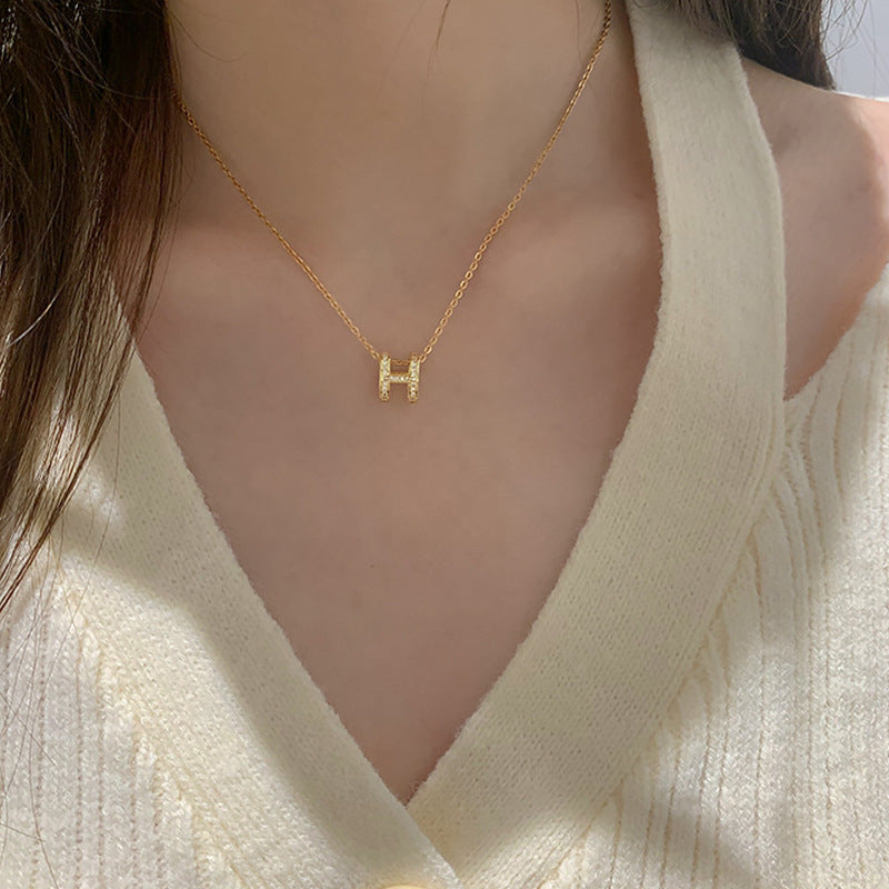 Ornament Letter Clavicle Chain Niche Design Necklaces