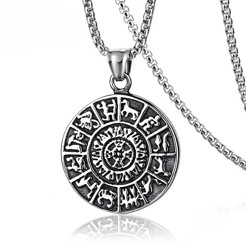 Men's Style Eagle Personality Titanium Steel Retro Necklaces