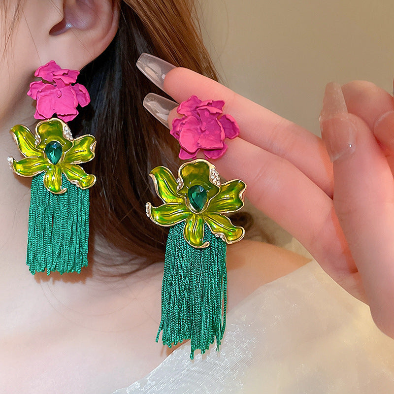 Sier Needle Ethnic Style Artificial Crystal Rings