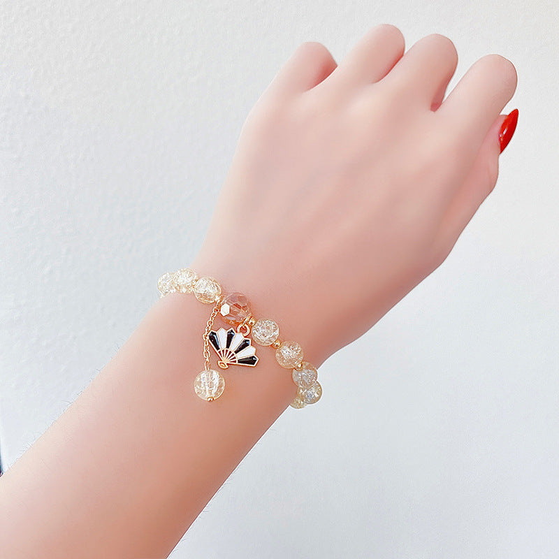 Hand Beading Glass Cute Princess Cartoon Bracelets
