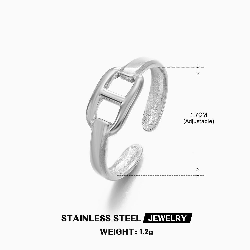 Women's Heart-shaped Open Vintage Popular Geometric Adjustable Rings