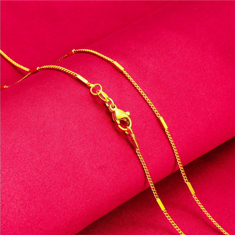 Women's Gold Plated Water Wave Chain Snake Necklaces