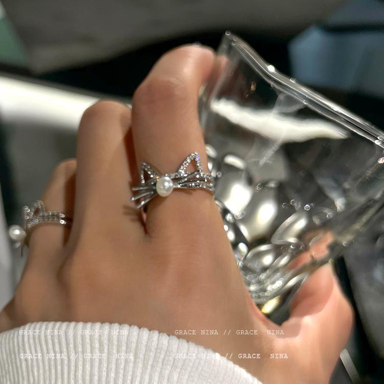 Super Shiny Light Luxury Full Zirconium Open Rings
