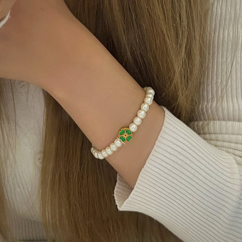 Twin Pearl Light Luxury Minority Exquisite Elastic Bracelets