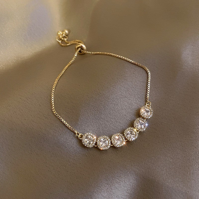 Women's Colorful Zircon Minority Simple Design Fashion Bracelets