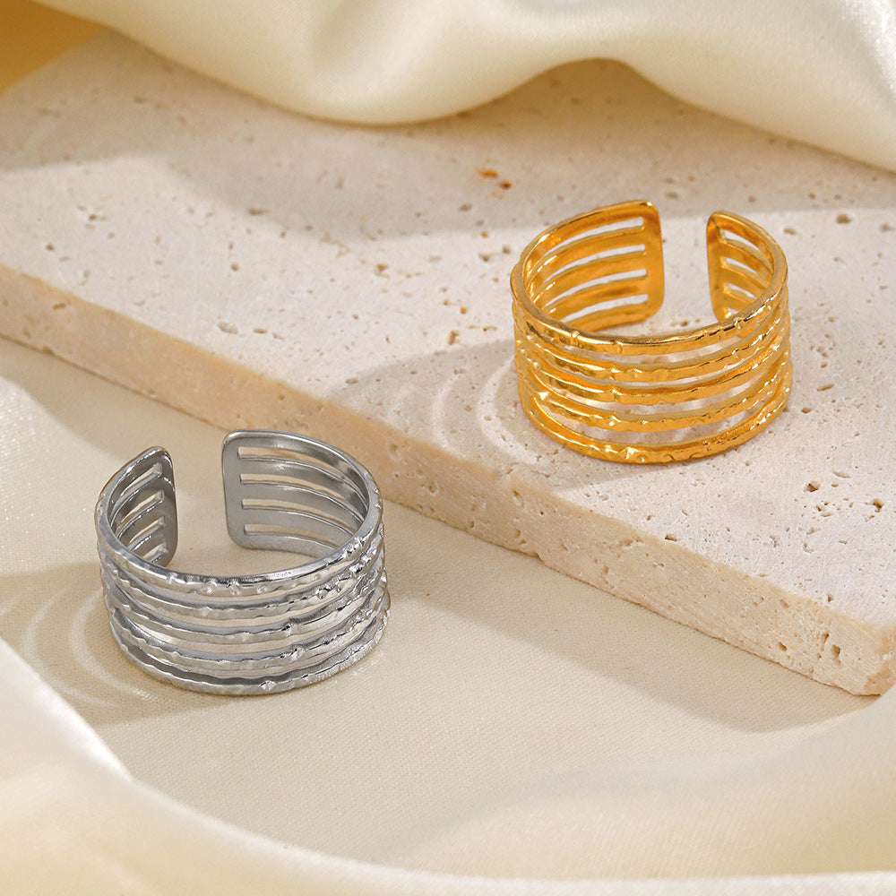 Simple Popular Line Titanium Steel Female Personalized Hip Rings
