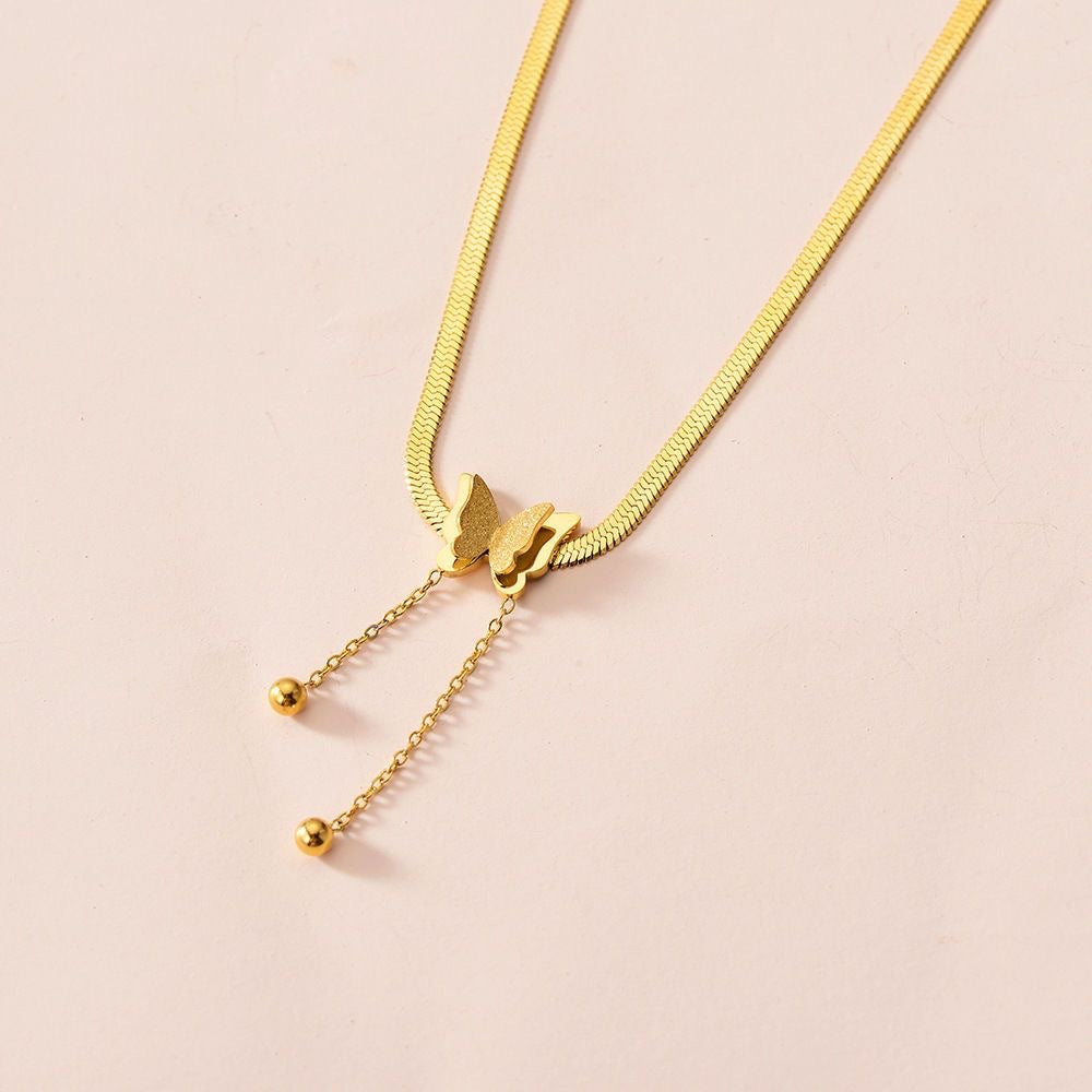 Women's Steel Simple Graceful Butterfly Fashionable High-grade Necklaces