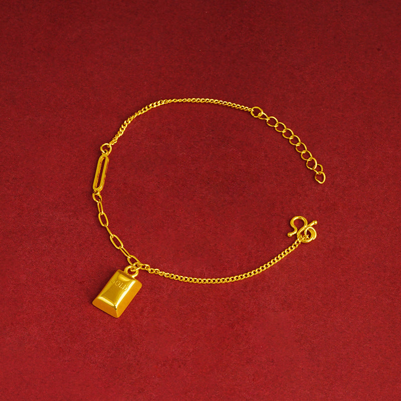 Bow Simulation Brass Decoration Vietnam Alluvial Gold Pendants