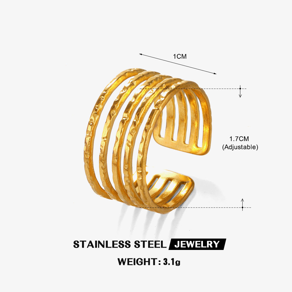 Simple Popular Line Titanium Steel Female Personalized Hip Rings