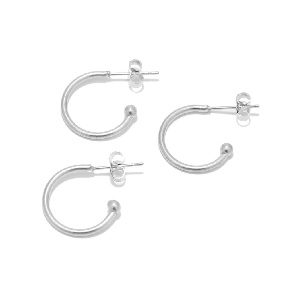 Shaped Titanium Steel Ear Personalized Twist Earrings