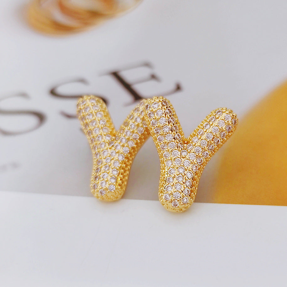 Fashion Balloon Bubble Cute Chubby English Earrings