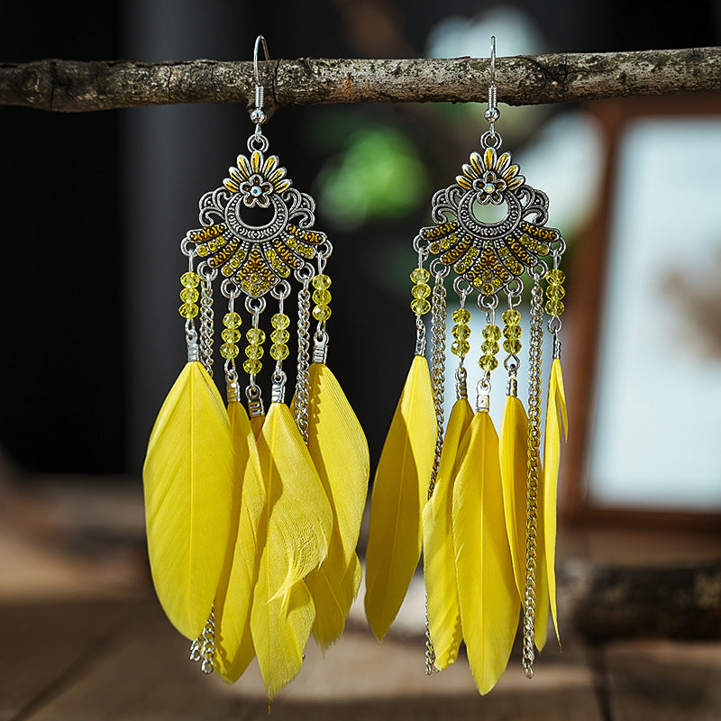 Full Diamond Fan-shaped Feather Creative Your Rings