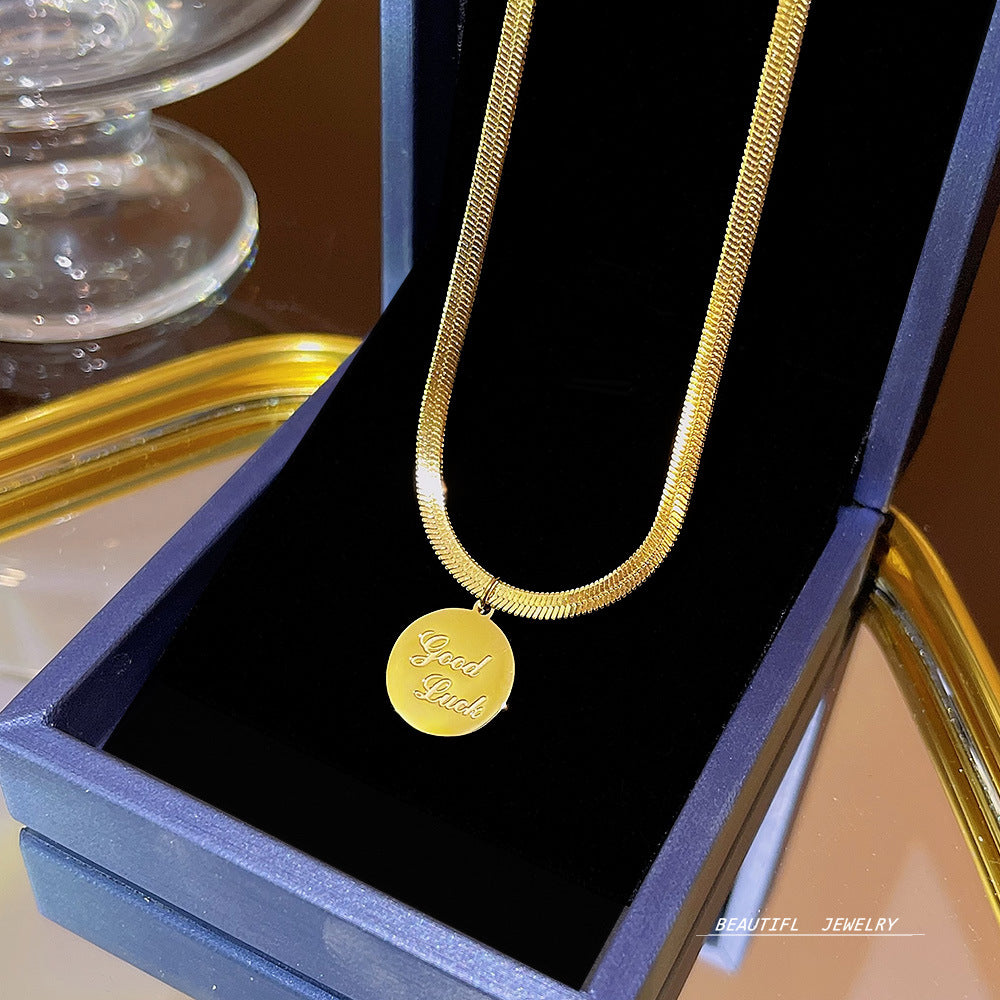 Women's Bow Zircon Clavicle Chain Titanium Steel Necklaces