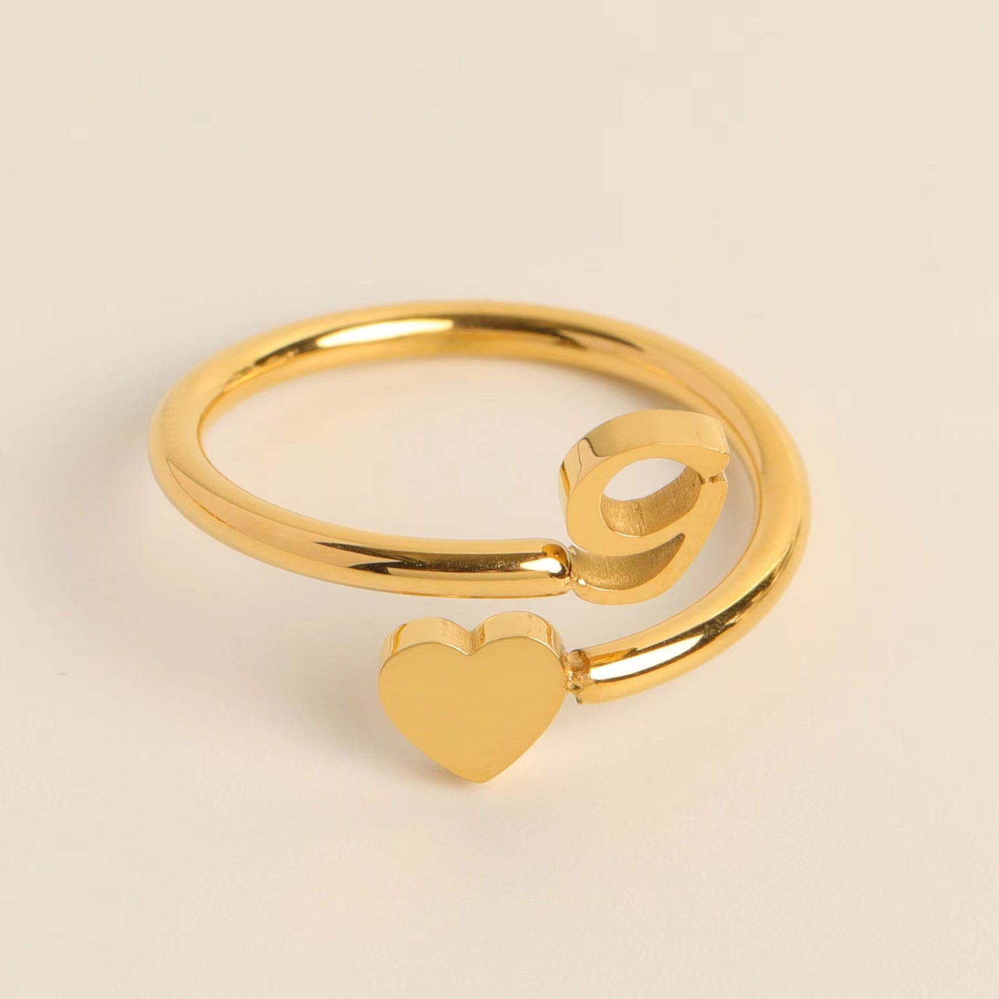 Three-dimensional Love Little Finger Open Adjustable Rings