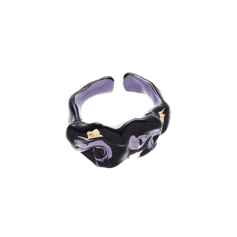 Women's Style Handmade Oil Dripping Cold Enamel Rings