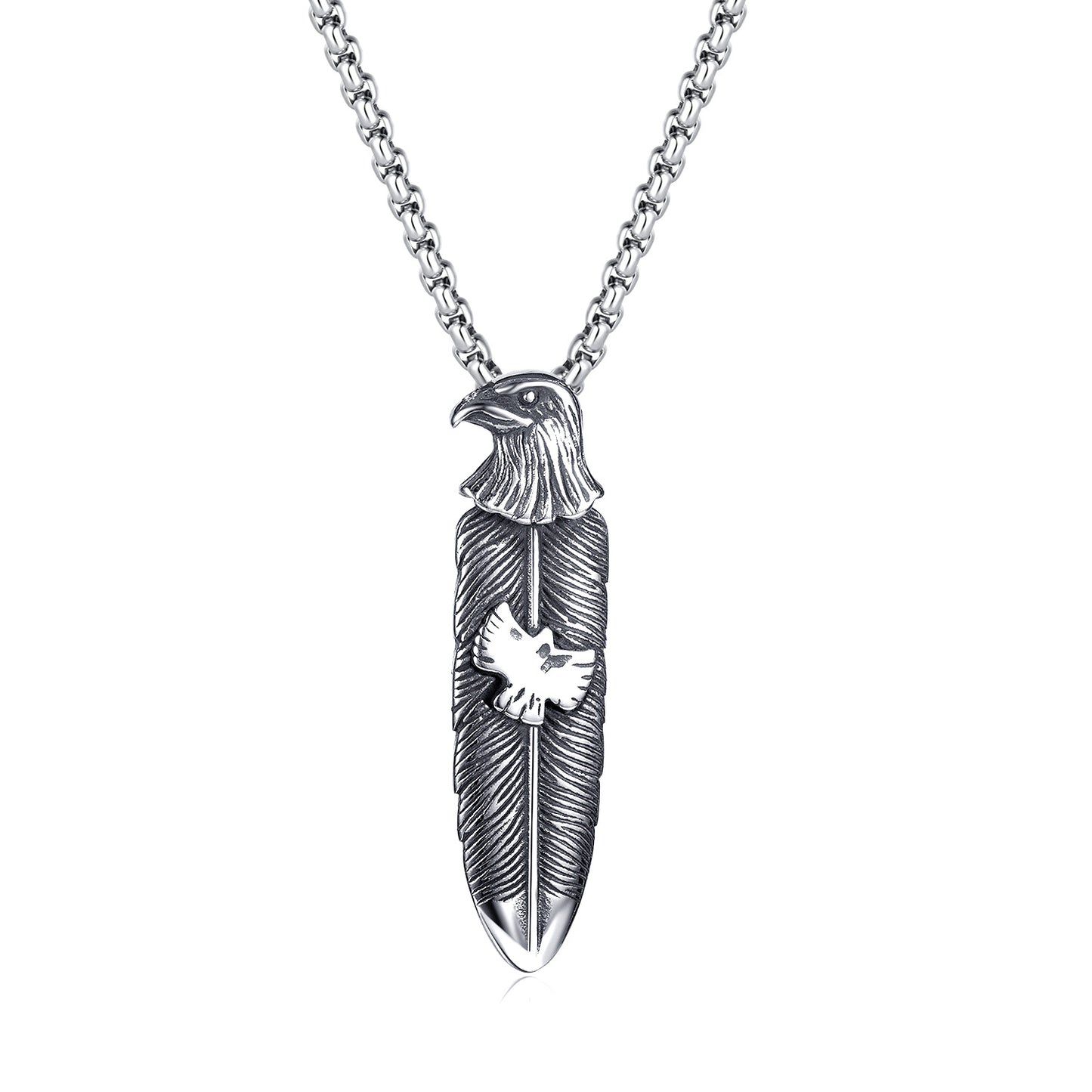 Men's Vintage Cross Ghost Head Titanium Fashion Necklaces