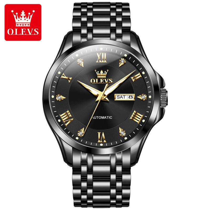 Men's Cool Watch Double Calendar Automatic Mechanical Watches