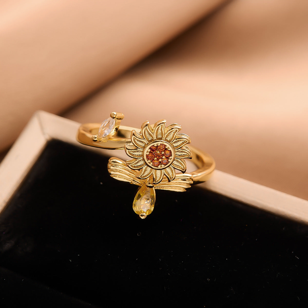 Real Gold Plated Copper Female Niche Rings