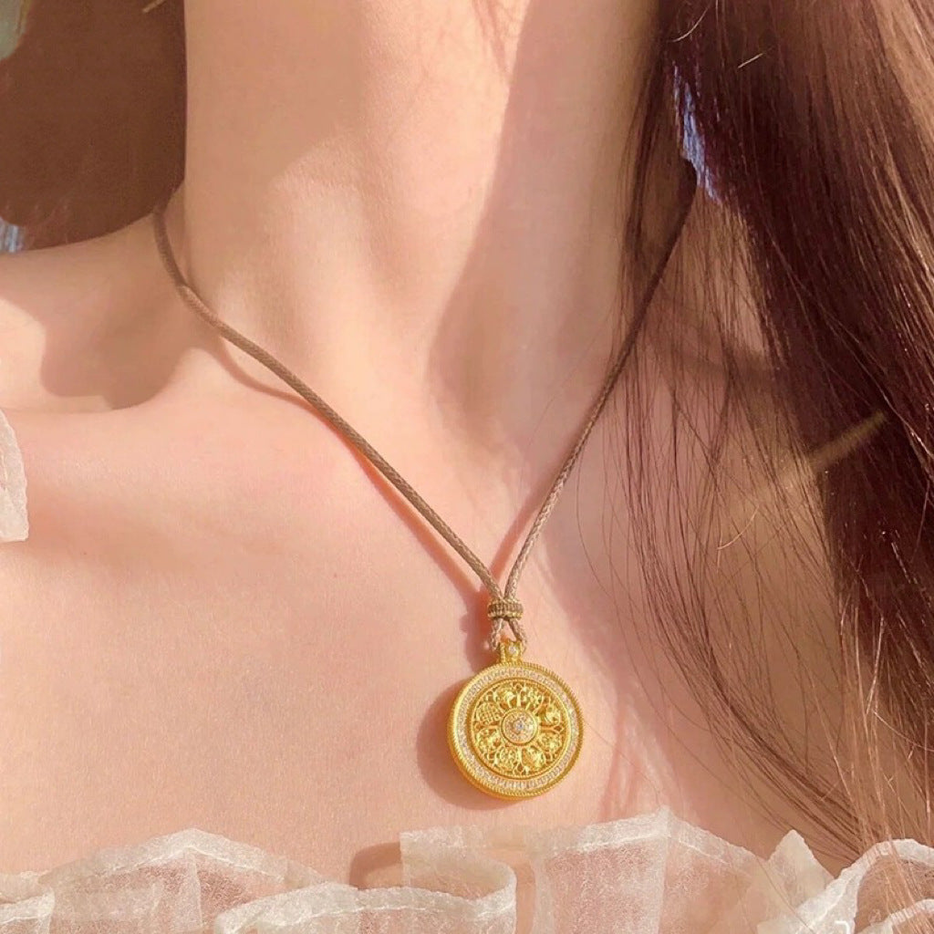 National Fashion Diamond Eight Treasure Compass Alluvial Pendants