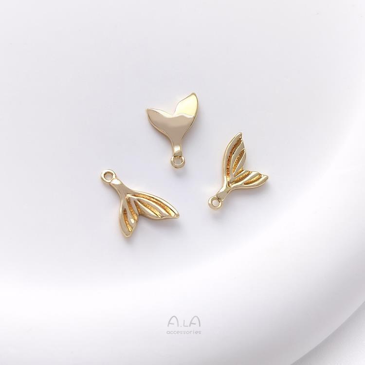 Color Retaining Bag Gold Marine Life Conch Scallop Starfish Pendants