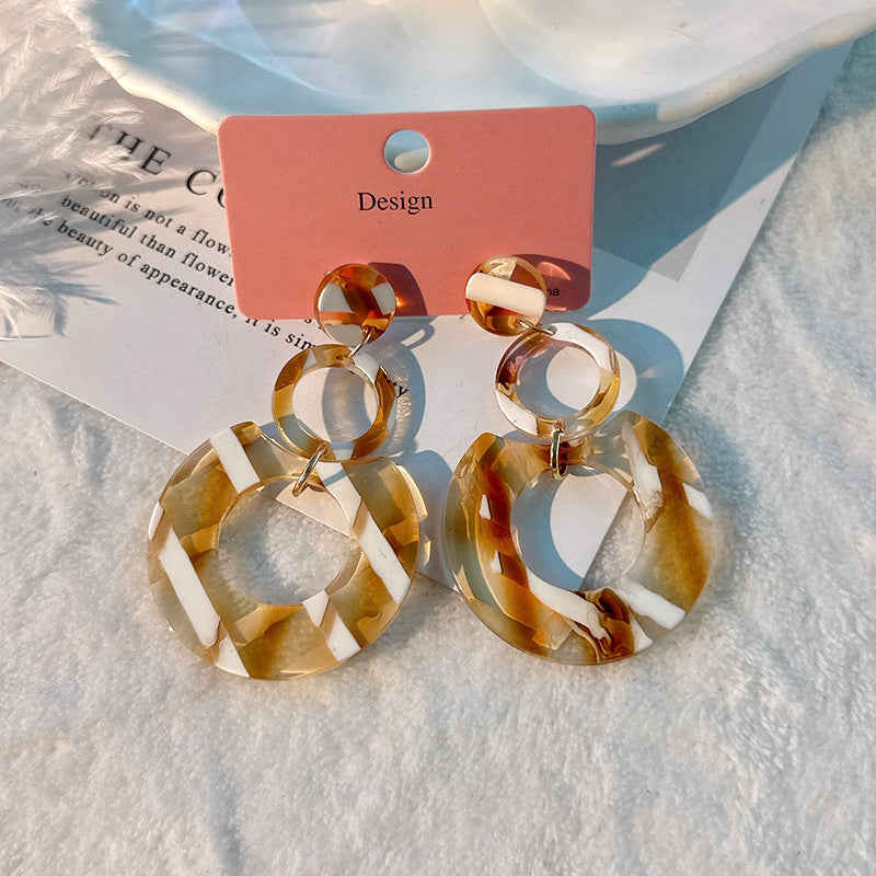 Fashion Design Candy Color Chain Female Dopamine Rings