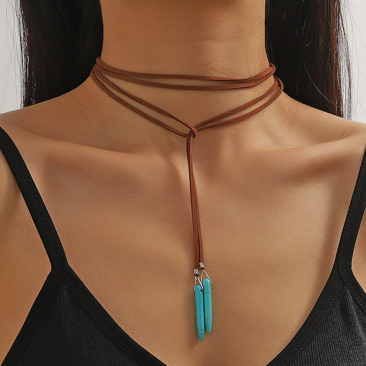 Ethnic Style Jewelry Turquoise Vintage Sweater Necklaces