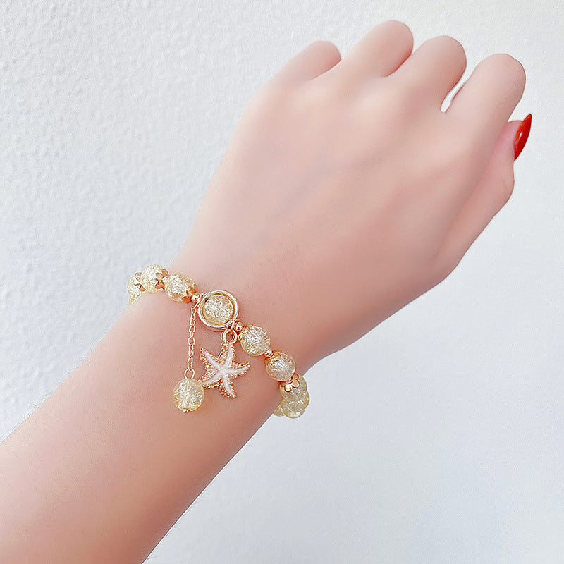 Hand Beading Glass Cute Princess Cartoon Bracelets