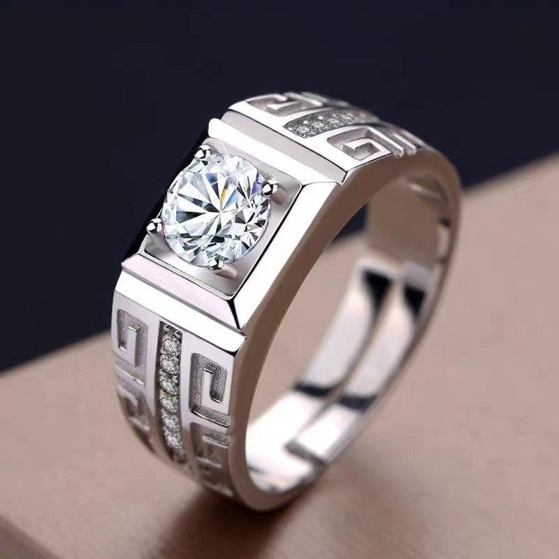 Geometric Glossy Cross Fashion Personalized Opening Rings