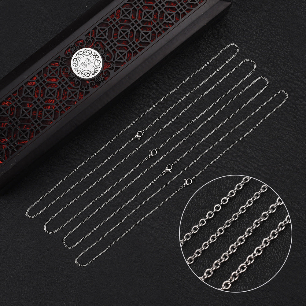 O-shaped Chain Long Metal Circle Cross Necklaces