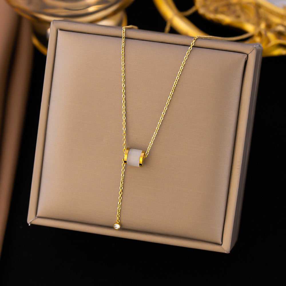 Women's Butterfly Bead Love Plane Rose Letter Square Necklaces