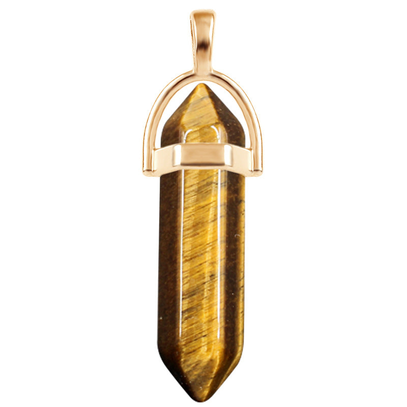 Crystal Hexagon Prism Hexagonal Column Natural Necklaces