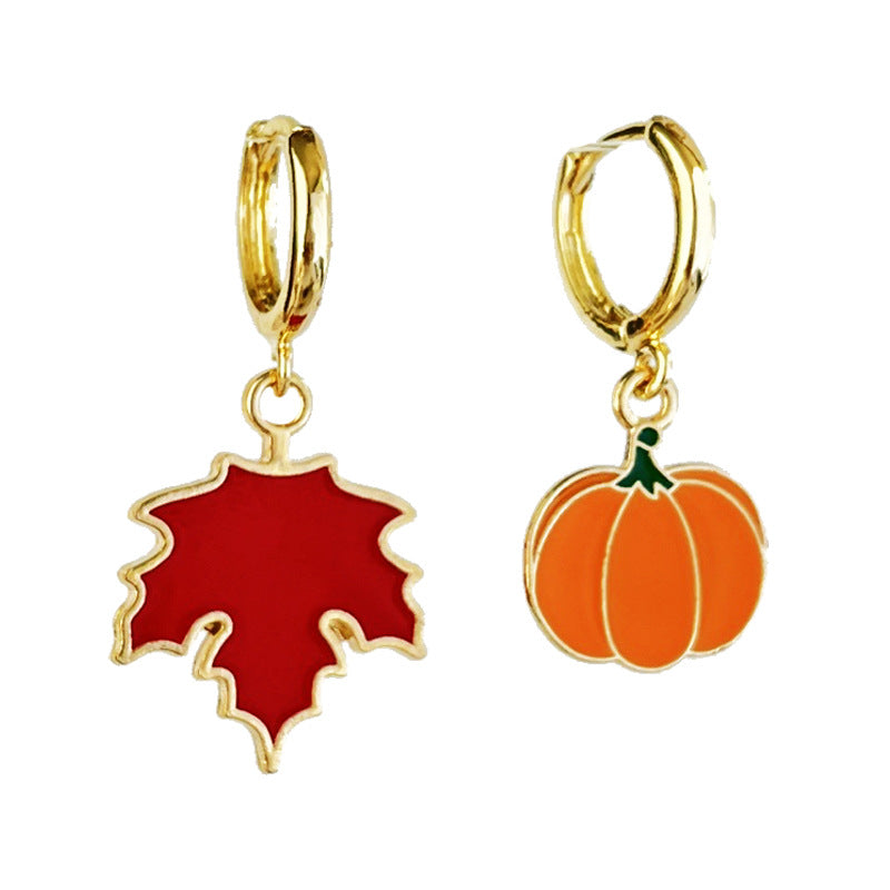 Ghost Bat Thanksgiving Pumpkin Maple Leaf Autumn Rings