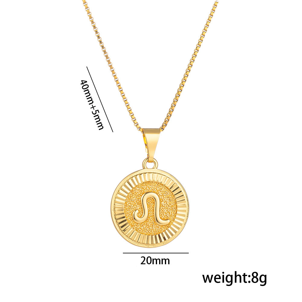 Fashion Twee Constellation Symbol Letter Image Graphic Necklaces