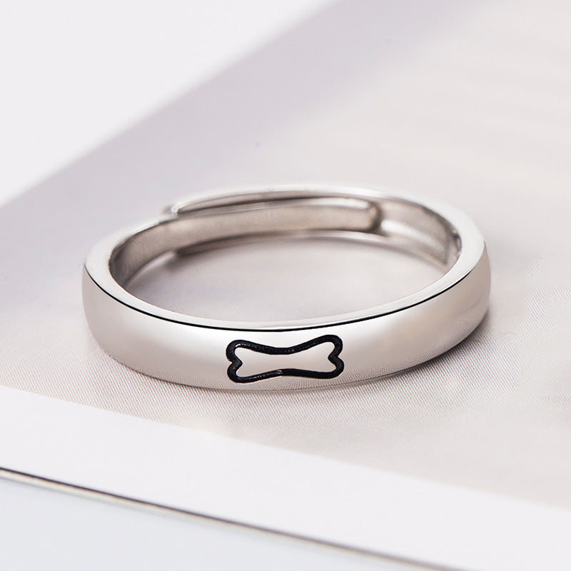 Love Couple Simple Opening Design Valentine's Rings