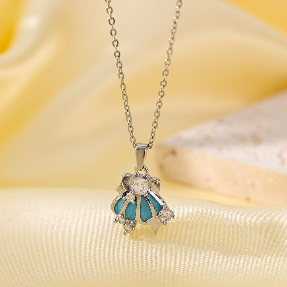Women's Temperament Full Zirconium Micro Inlay Simple Pendants