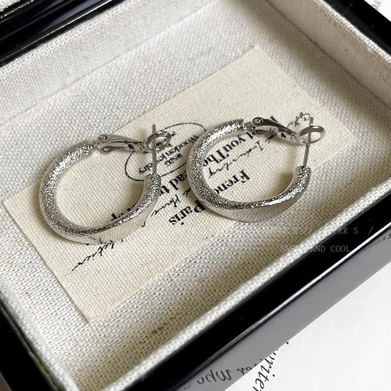 Commuter Metallic Small Ear Temperament Entry Earrings