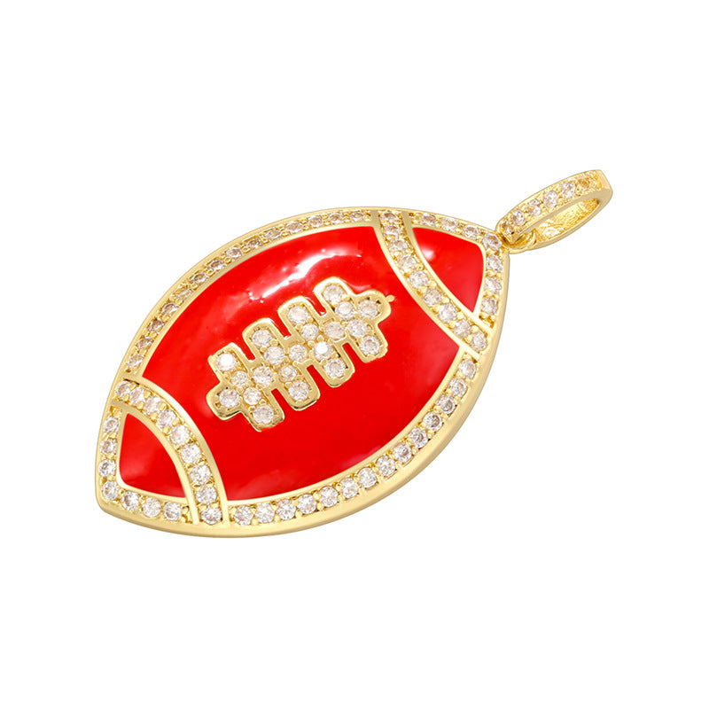 Niche Creative Inlaid Zirconium Oval Spherical Pendants
