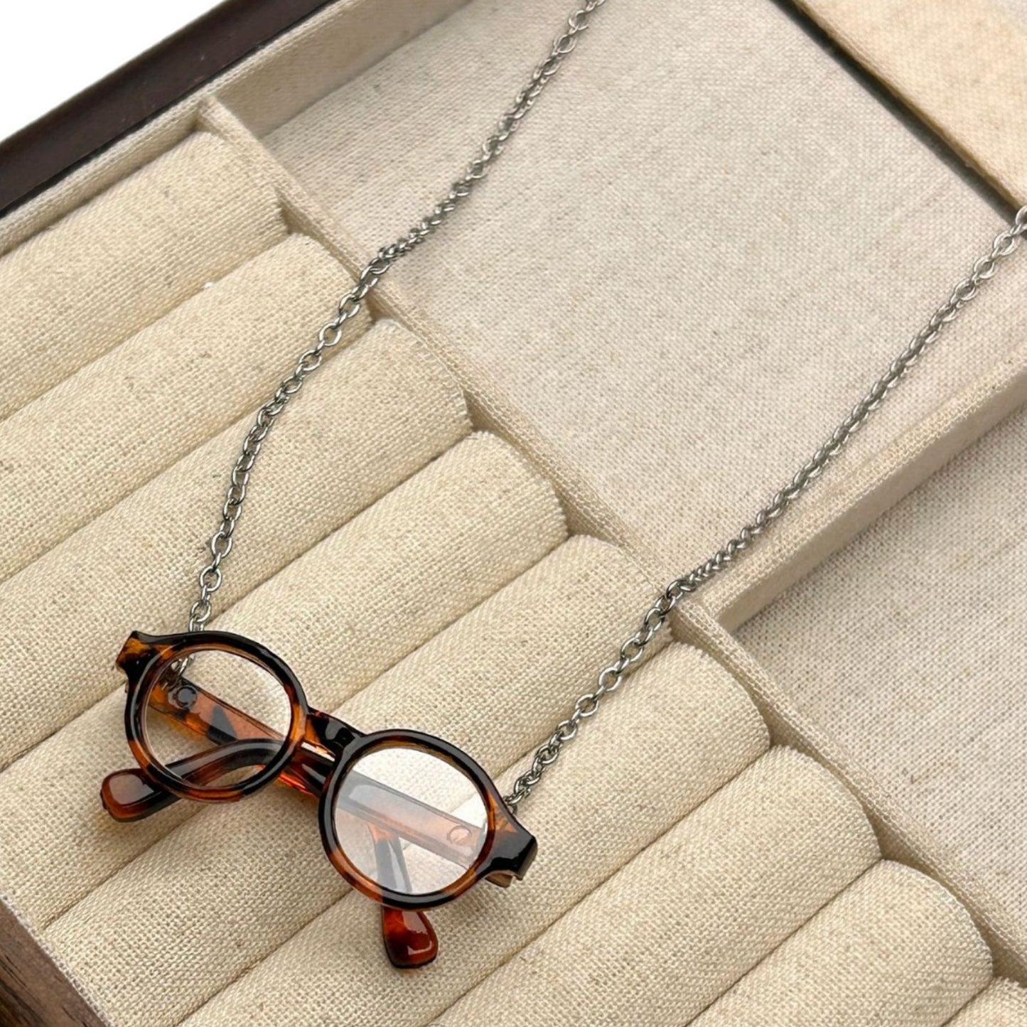 Artistic Glasses Style Niche Literary Ornament Necklaces