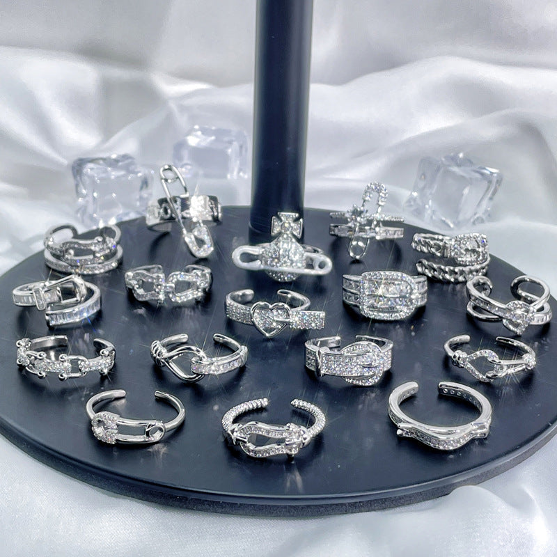 Luxury High-grade Full Diamond Buckle Open Belts
