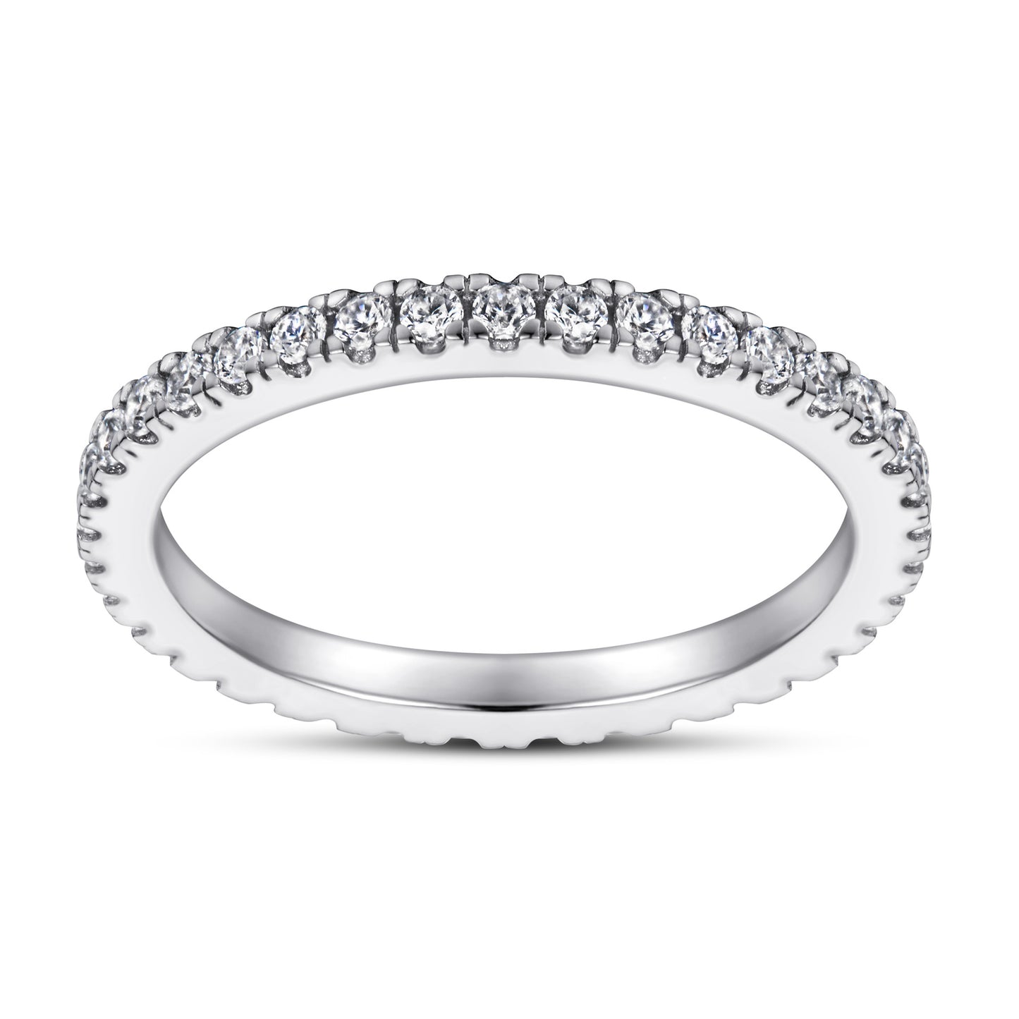 Women's Sterling Sier For Zircon Set Engagement Rings