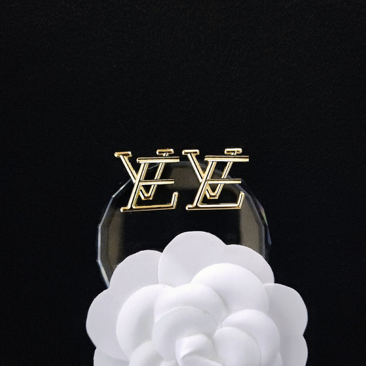 Women's & Men's Quality Collection Trending Rhinestone Letters Sier Earrings