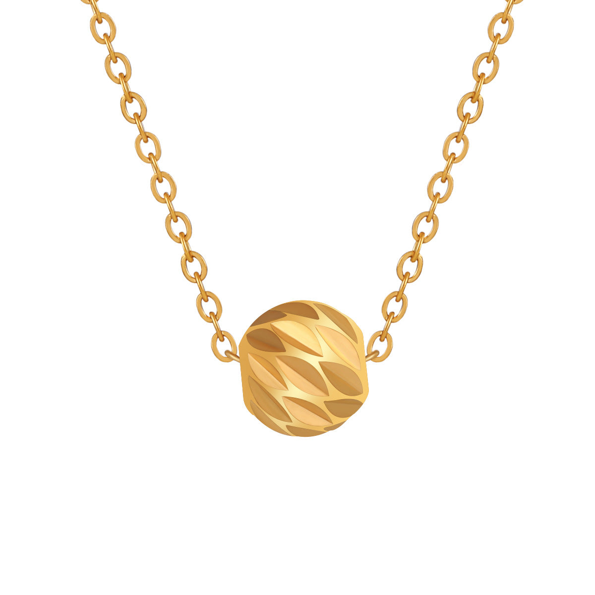 Women's Twill Batch Flower Bead Fashion Unique Gold-plated Necklaces