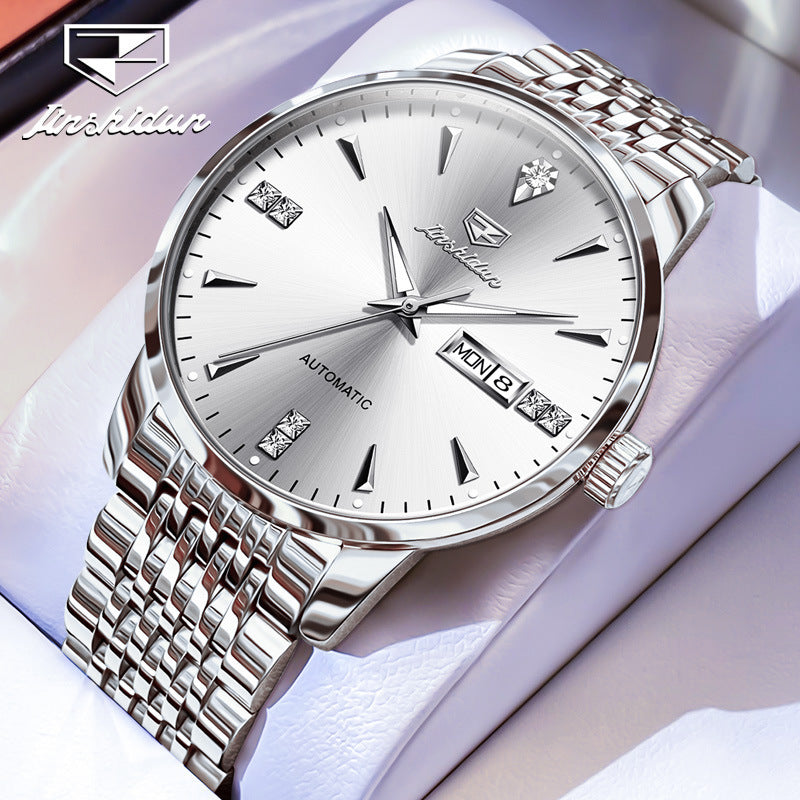 Men's Watch Business Automatic Simple Double Calendar Mechanical Watches