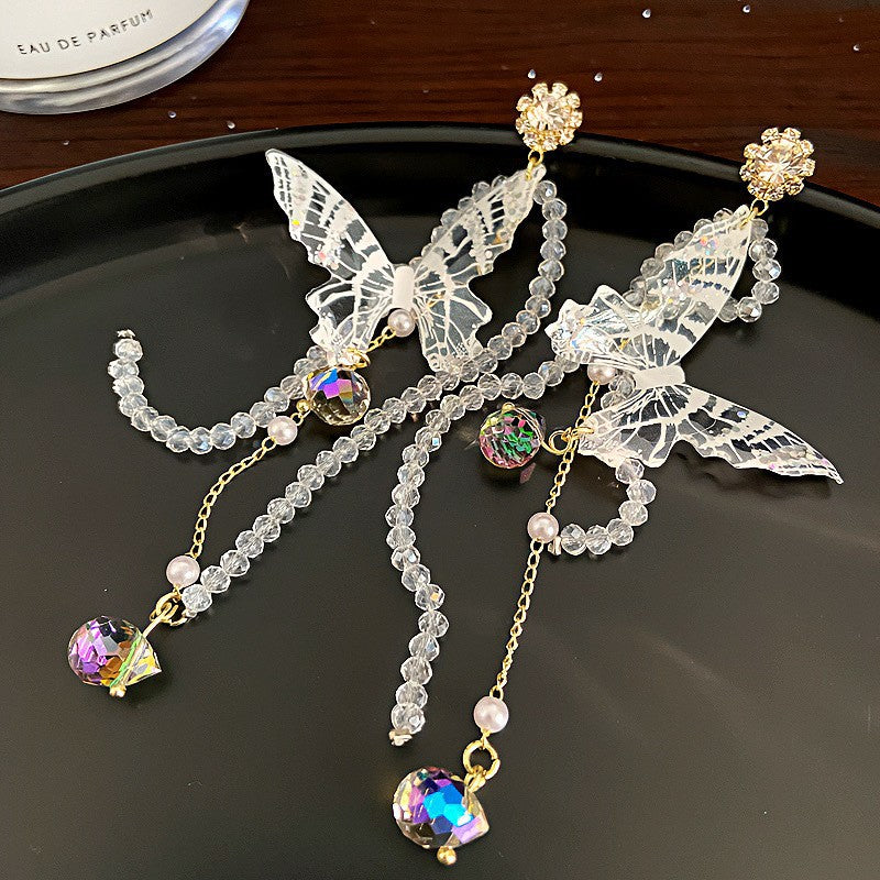 Fashion Zirconia Micro Inlaid Zircon Long Earrings